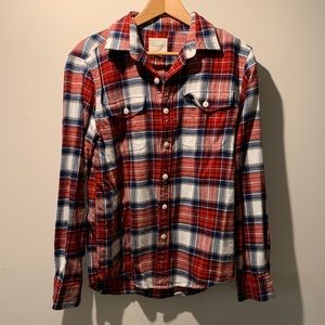 American Eagle Flannel Red White and Blue